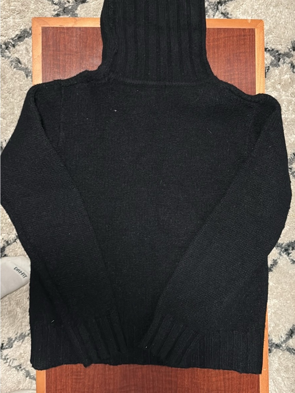 Black Turtleneck Women's Sweater - Classic Cozy Knit 100% wool